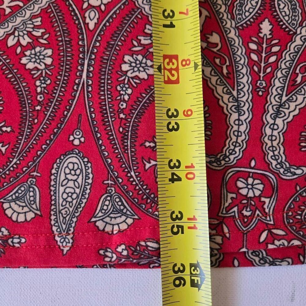 Amazon Womens Red Paisley Short Sleeve Loose Fitting Casual Dress Plus Size 2X - Picture 7 of 8